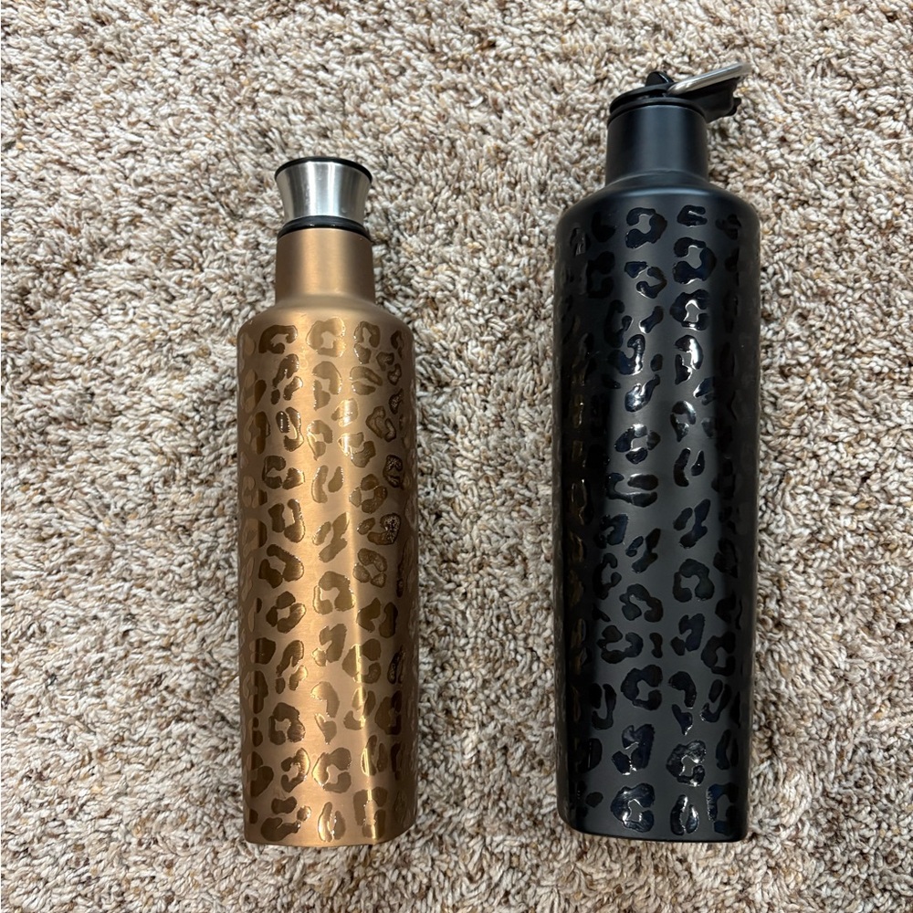BrüMate Water Bottle Set – 2 Bottles (16 oz & 24 oz) Cheetah Print